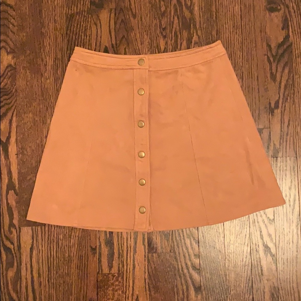 Suede skirt